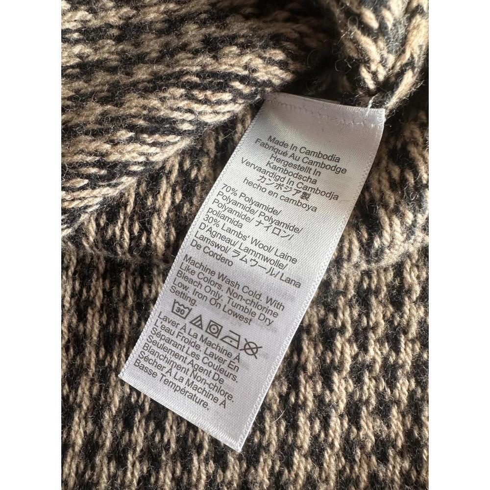 J.Crew Lambswool-blend Houndstooth Crewneck Sweater Brown/Black Men’s sz Medium - Picture 8 of 12